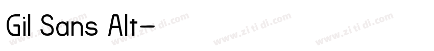 Gil Sans Alt字体转换